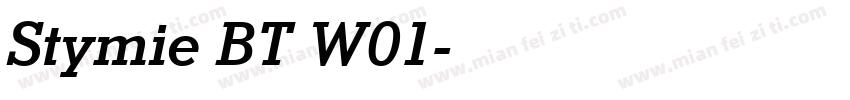 Stymie BT W01字体转换